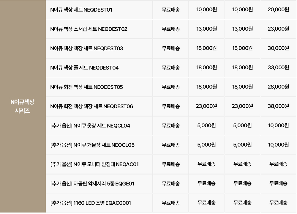 [꿈꾸는요셉]N이큐 책상 세트 NEQDESET01 상세 이미지 27